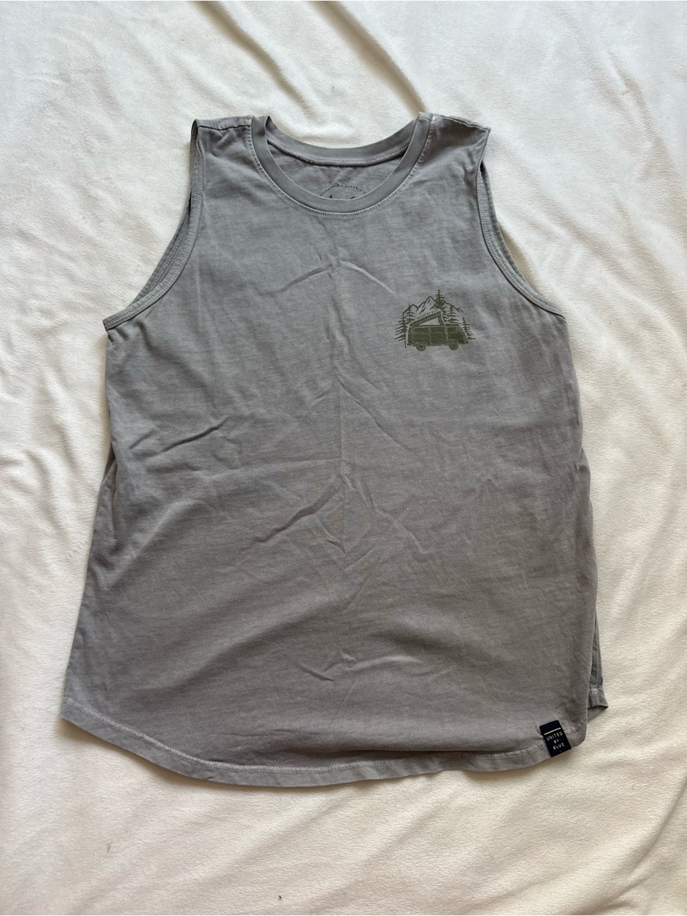 United by Blue 100% organic cotton muscle tank top